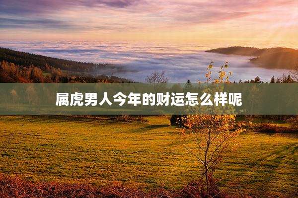 属虎男人今年的财运怎么样呢