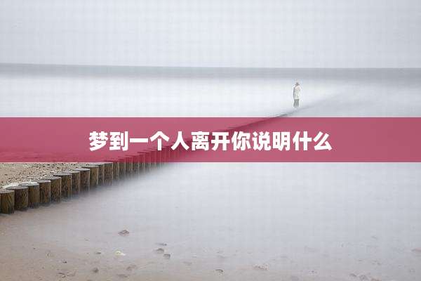 梦到一个人离开你说明什么
