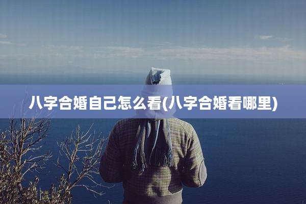 八字合婚自己怎么看(八字合婚看哪里)