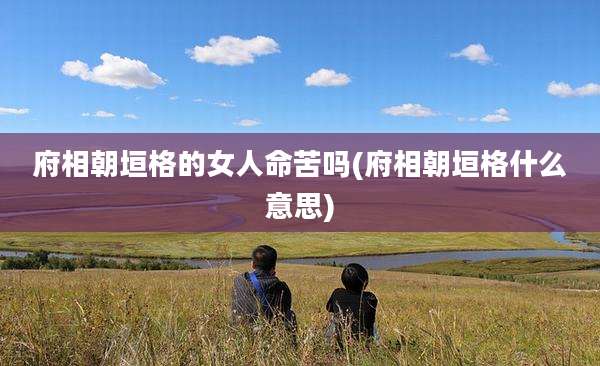 府相朝垣格的女人命苦吗(府相朝垣格什么意思)