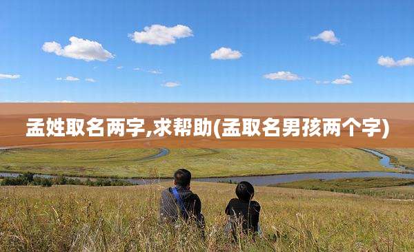 孟姓取名两字,求帮助(孟取名男孩两个字)
