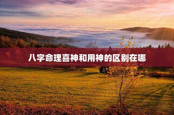 八字命理喜神和用神的区别在哪
