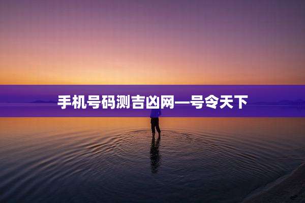 手机号码测吉凶网—号令天下