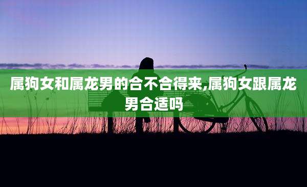 属狗女和属龙男的合不合得来,属狗女跟属龙男合适吗
