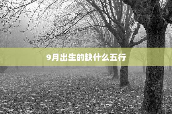 9月出生的缺什么五行