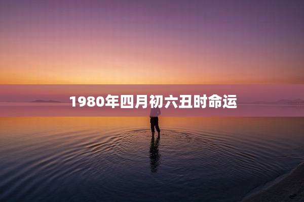 1980年四月初六丑时命运