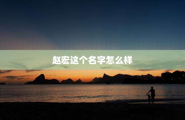 赵宏这个名字怎么样