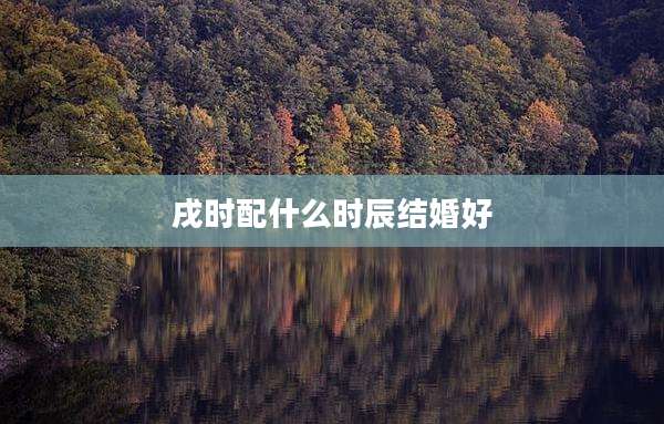 戌时配什么时辰结婚好