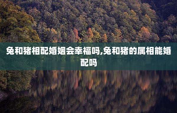 兔和猪相配婚姻会幸福吗,兔和猪的属相能婚配吗