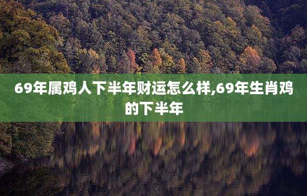 69年属鸡人下半年财运怎么样,69年生肖鸡的下半年