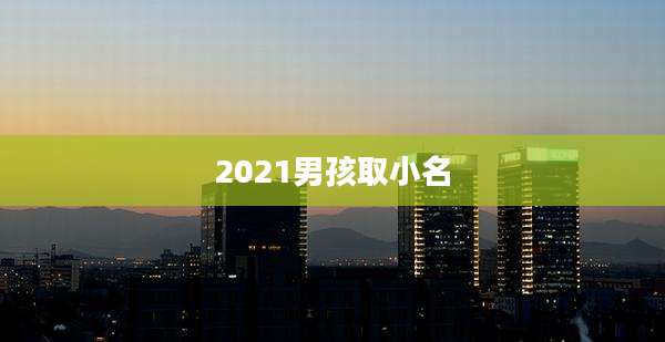 2021男孩取小名