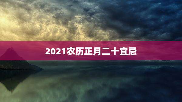 2021农历正月二十宜忌