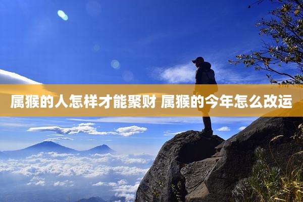 属猴的人怎样才能聚财 属猴的今年怎么改运
