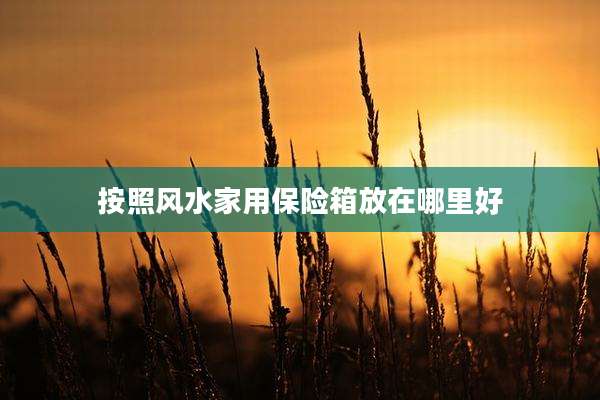 按照风水家用保险箱放在哪里好