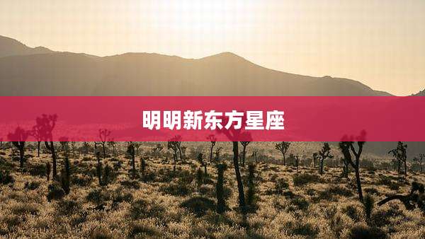 明明新东方星座