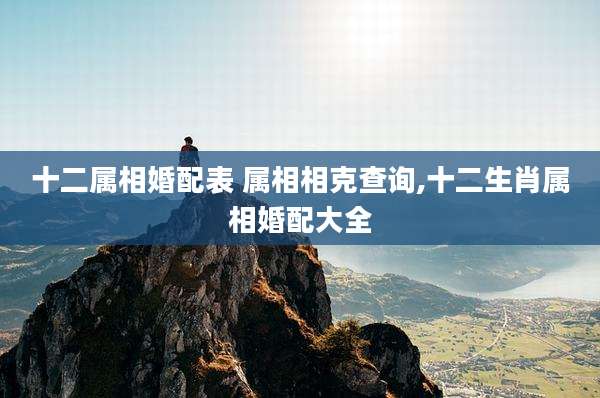 十二属相婚配表 属相相克查询,十二生肖属相婚配大全