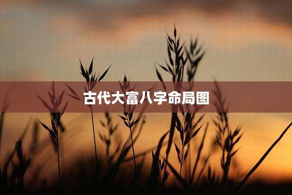 古代大富八字命局图