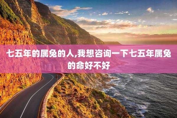 七五年的属兔的人,我想咨询一下七五年属兔的命好不好
