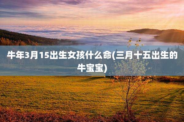 牛年3月15出生女孩什么命(三月十五出生的牛宝宝)