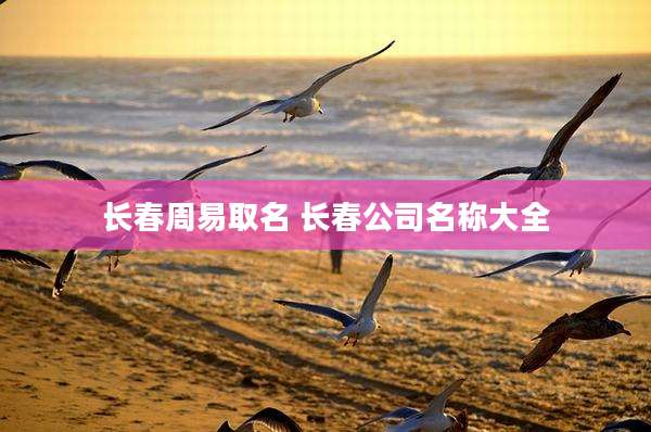长春周易取名 长春公司名称大全