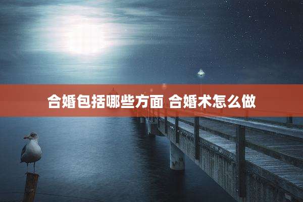 合婚包括哪些方面 合婚术怎么做