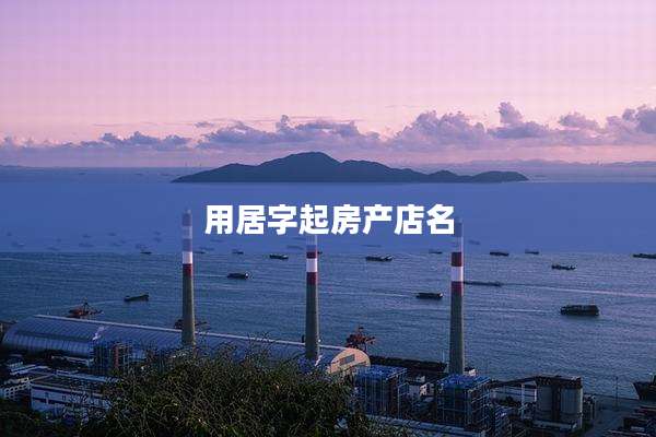 用居字起房产店名
