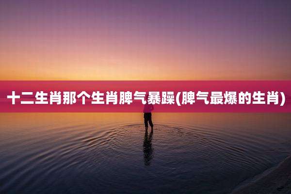十二生肖那个生肖脾气暴躁(脾气最爆的生肖)