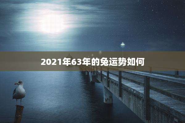 2021年63年的兔运势如何