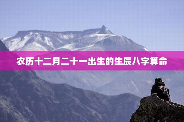 农历十二月二十一出生的生辰八字算命