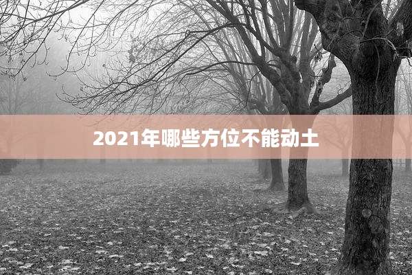 2021年哪些方位不能动土