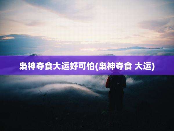 枭神夺食大运好可怕(枭神夺食 大运)