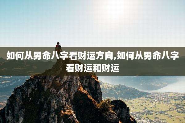 如何从男命八字看财运方向,如何从男命八字看财运和财运