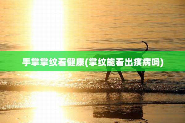 手掌掌纹看健康(掌纹能看出疾病吗)