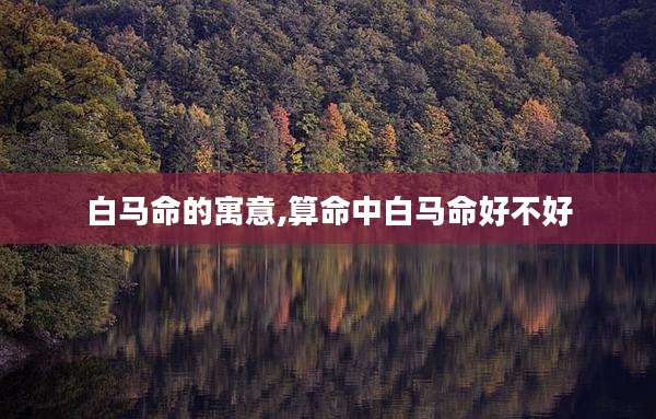 白马命的寓意,算命中白马命好不好