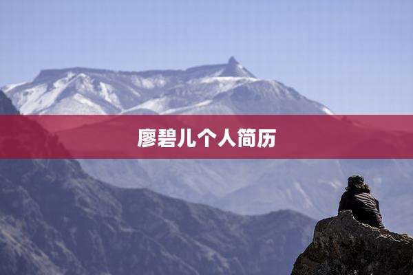 廖碧儿个人简历