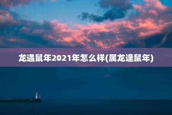 龙遇鼠年2021年怎么样(属龙逢鼠年)
