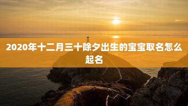 2020年十二月三十除夕出生的宝宝取名怎么起名