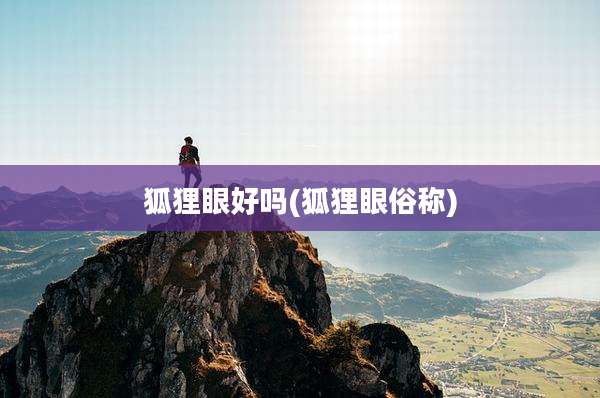 狐狸眼好吗(狐狸眼俗称)