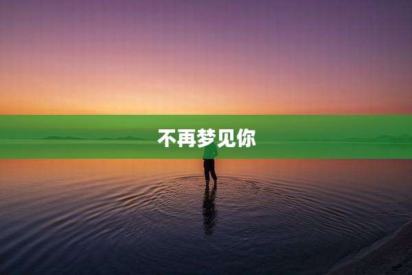 不再梦见你