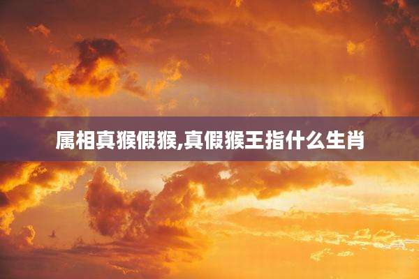 属相真猴假猴,真假猴王指什么生肖