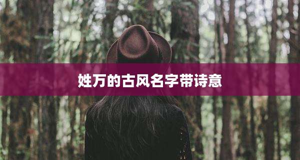 姓万的古风名字带诗意