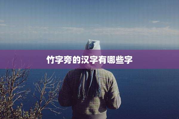 竹字旁的汉字有哪些字