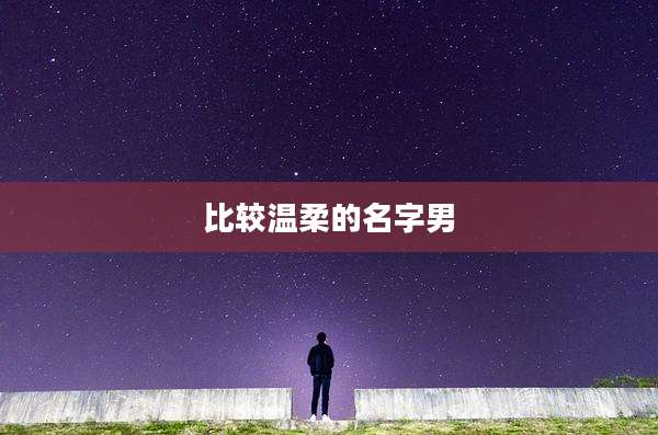 比较温柔的名字男