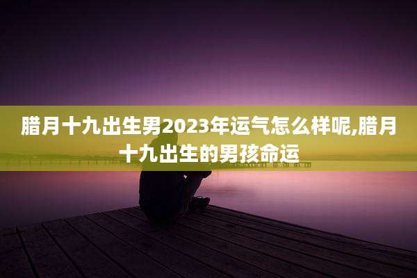 腊月十九出生男2023年运气怎么样呢,腊月十九出生的男孩命运