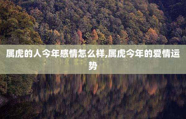 属虎的人今年感情怎么样,属虎今年的爱情运势