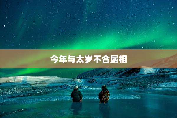 今年与太岁不合属相