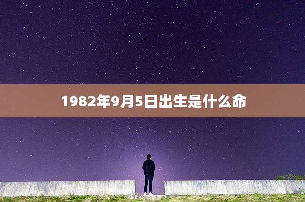 1982年9月5日出生是什么命