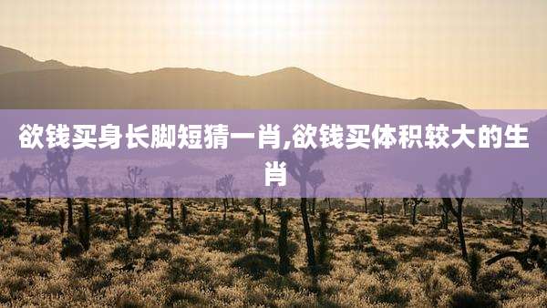 欲钱买身长脚短猜一肖,欲钱买体积较大的生肖