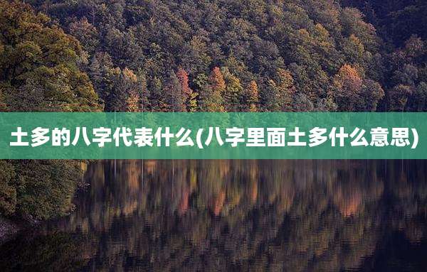 土多的八字代表什么(八字里面土多什么意思)
