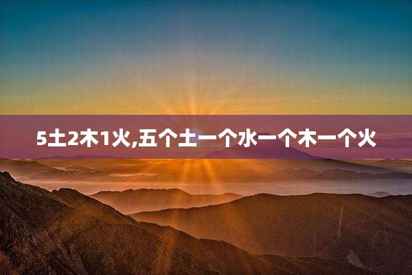 5土2木1火,五个土一个水一个木一个火